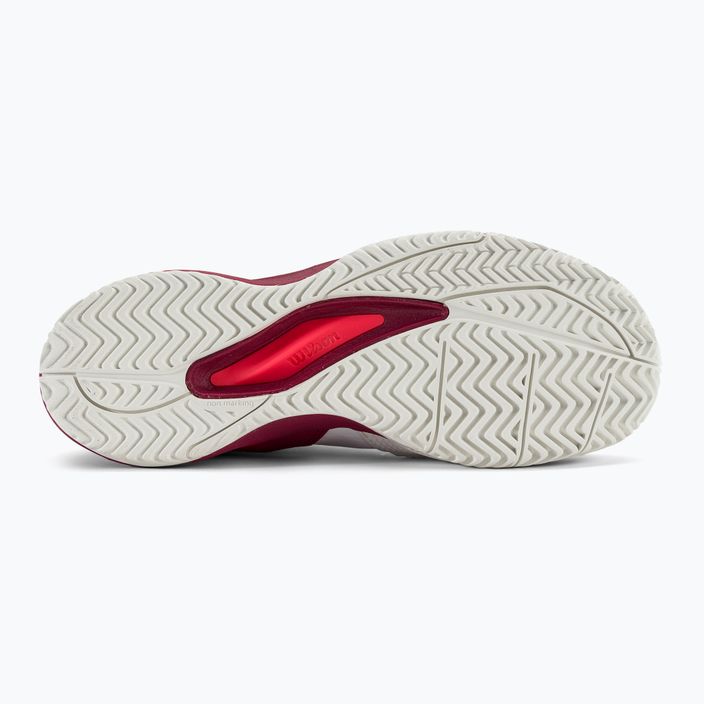 Dětské tenisové boty Wilson Rush Pro Ace JR white/beet red/diva pink 5