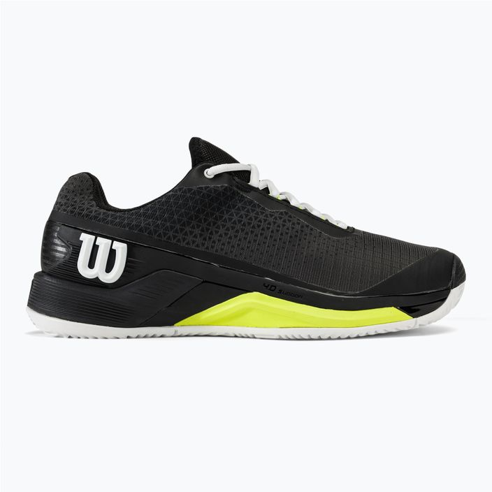 Pánské  tenisové boty  Wilson Rush Pro 4.0 Clay black/white/safety yellow 2
