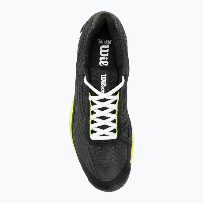 Pánské  tenisové boty  Wilson Rush Pro 4.0 Clay black/white/safety yellow 5