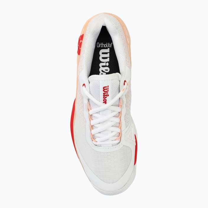 Dámské tenisové boty Wilson Rush Pro 4.0 Clay white/peach parfait/infrared 5