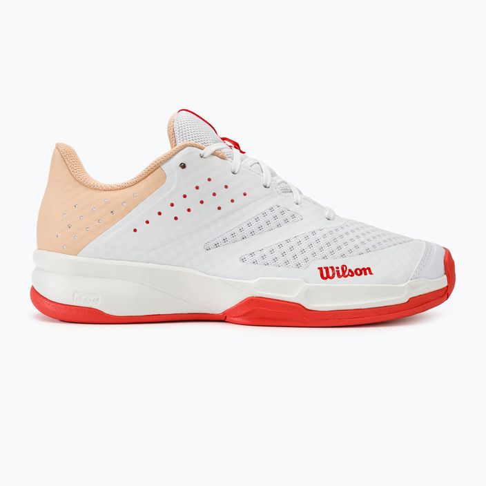 Dámské tenisové boty Wilson Kaos Stroke 2.0 white/peach perfait/infrared 2