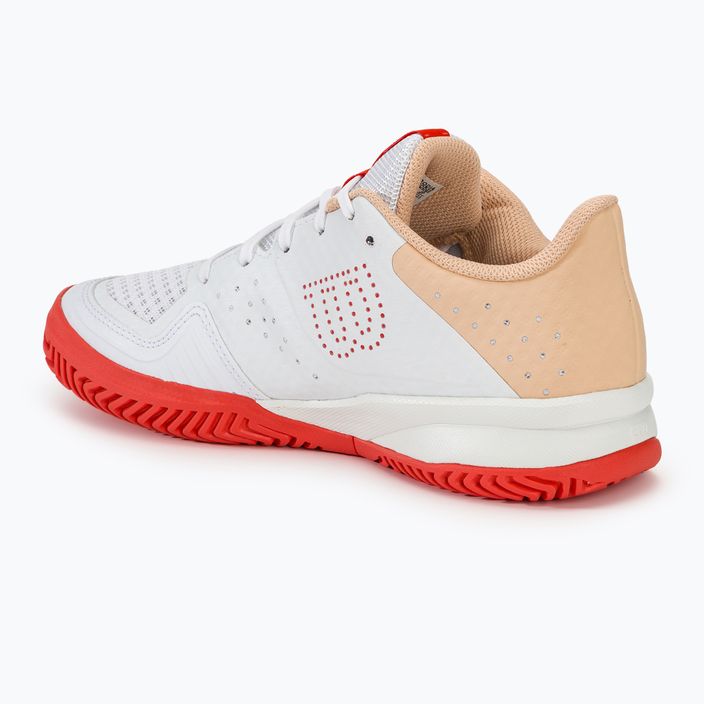 Dámské tenisové boty Wilson Kaos Stroke 2.0 white/peach perfait/infrared 3
