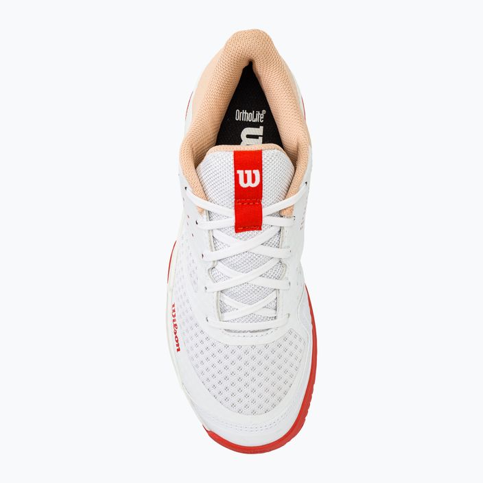 Dámské tenisové boty Wilson Kaos Stroke 2.0 white/peach perfait/infrared 5
