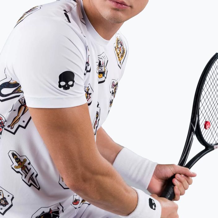 HYDROGEN Tattoo Tech pánské tenisové tričko bílé T00504001 4