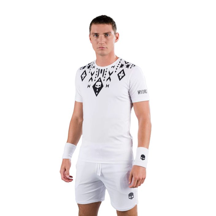 Pánské tenisové tričko HYDROGEN Tribal Tech bílé T00530001