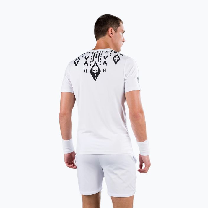 Pánské tenisové tričko HYDROGEN Tribal Tech bílé T00530001 2