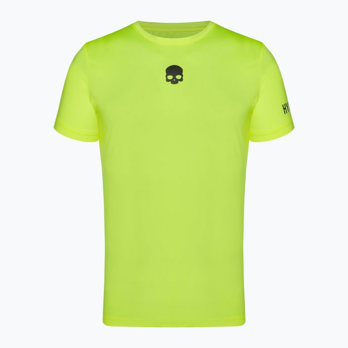 Pánské tenisové tričko HYDROGEN Basic Tech Tee fluorescenčně žluté barvy 4