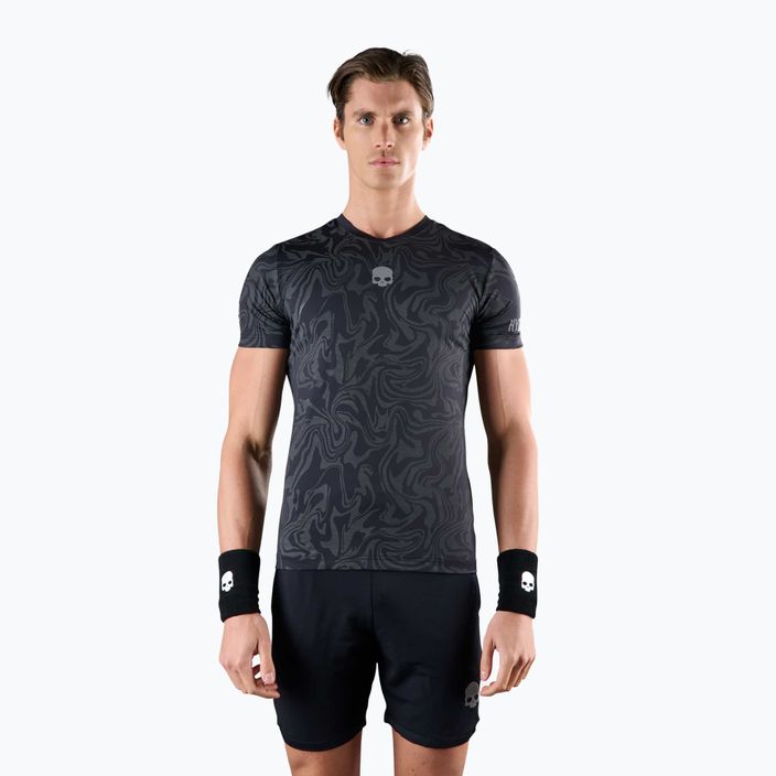 Pánské tenisové tričko HYDROGEN Chrome Tech Tee šedé
