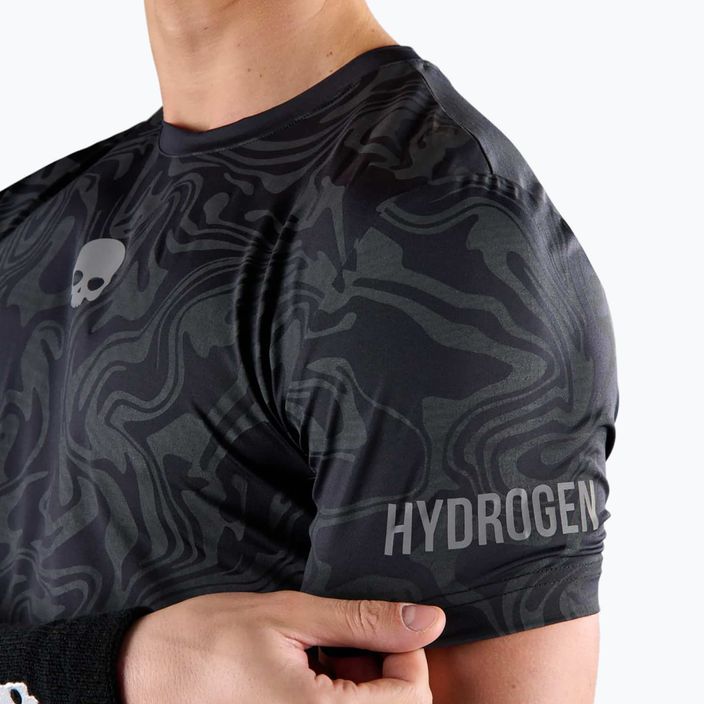 Pánské tenisové tričko HYDROGEN Chrome Tech Tee šedé 3