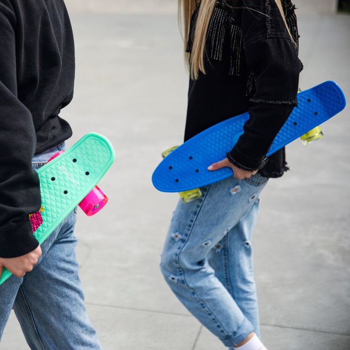 Klasický dětský skateboard LED Mechanics modrý PW 506 11