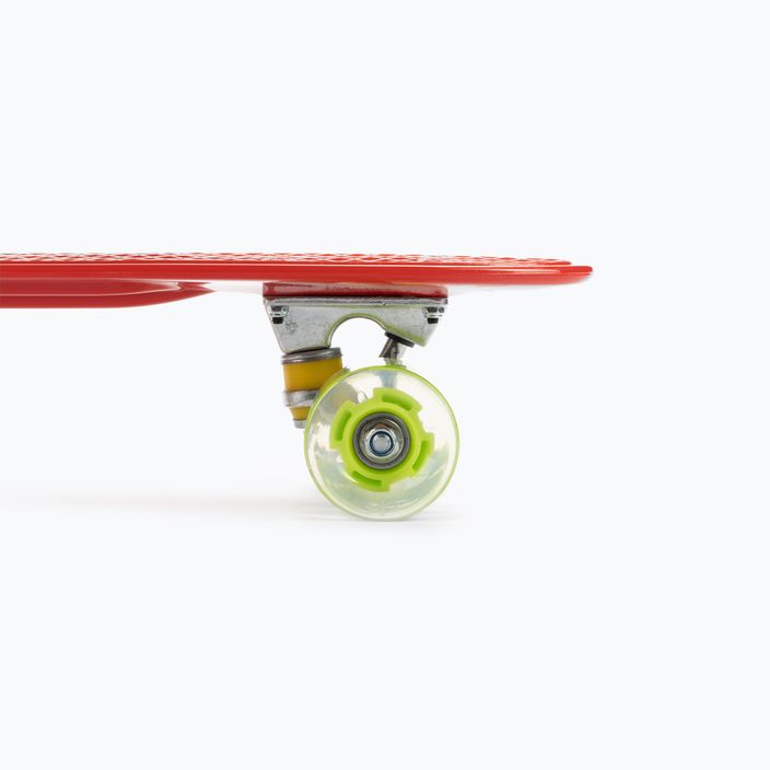 Klasický dětský skateboard LED Mechanics červený PW-506 6