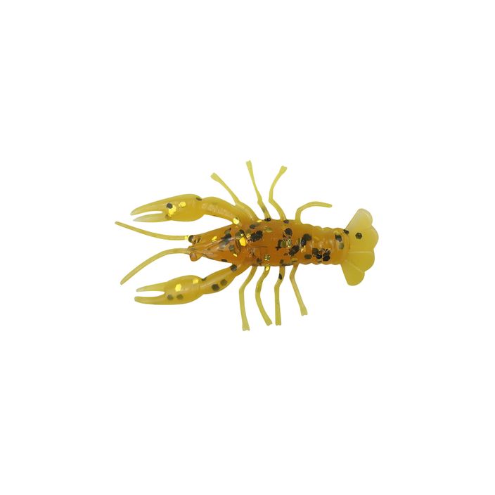 Gumová návnada Relax Crawfish 1 Laminovaná 8 ks. Rootbeer-Gold, černé třpytky / žlutá CRF1 2