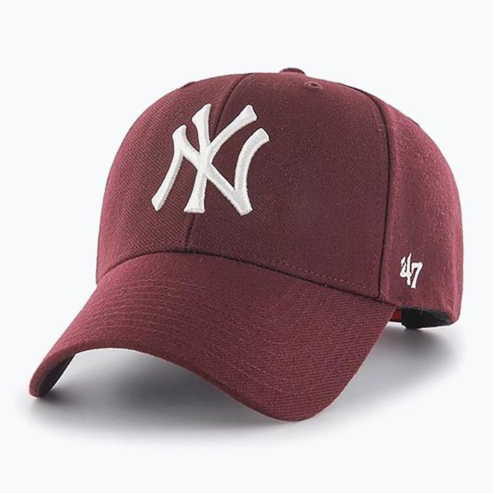 47 Značka MLB New York Yankees MVP SNAPBACK tmavě bordó baseballová čepice 5