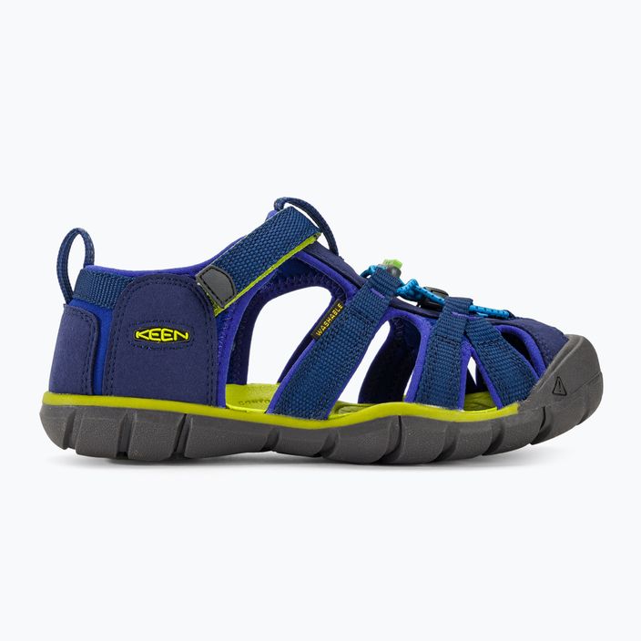 Juniorské sandály KEEN Seacamp II CNX blue depths/chartreuse 2