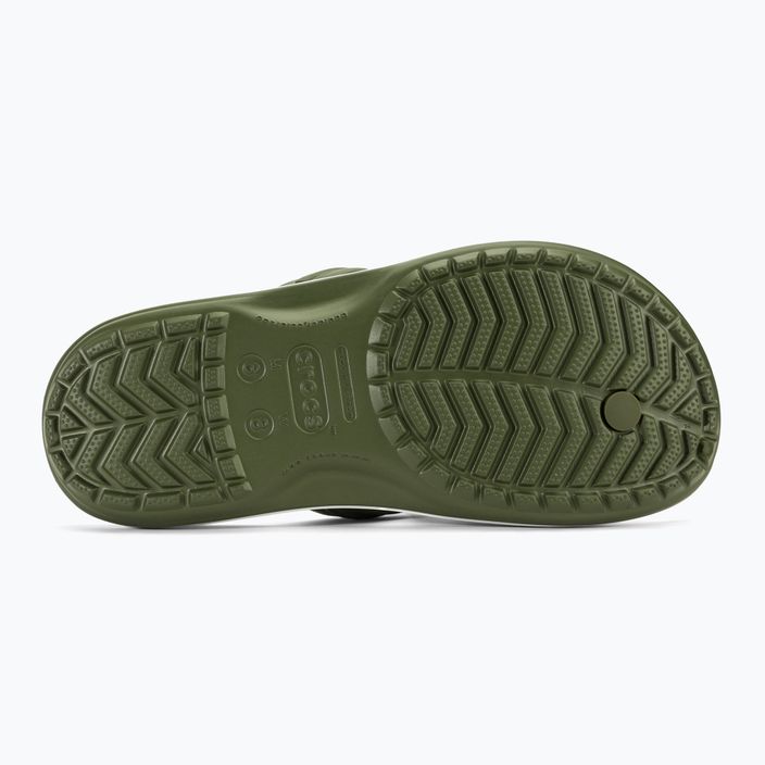 Žabky Crocs Crocband Flip army green/white 5