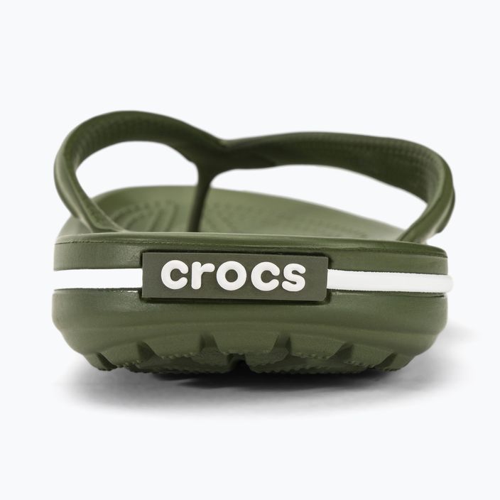 Žabky Crocs Crocband Flip army green/white 7
