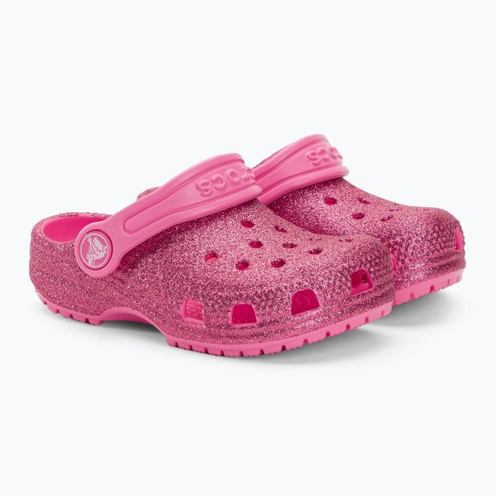 Dětské žabky Crocs Classic Glitter Clog T pink lemonade 5