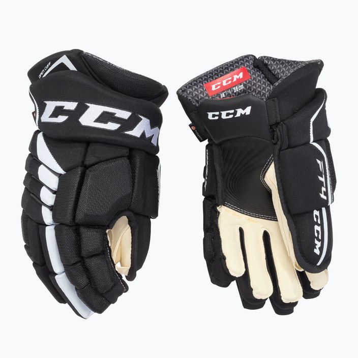 Hokejové rukavice  CCM JetSpeed FT4 SR black/white 2