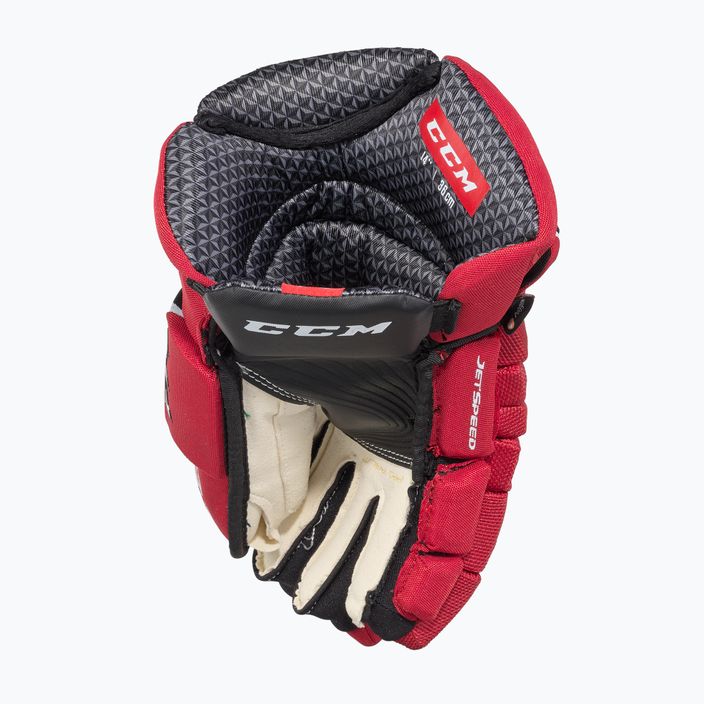 Hokejové rukavice  CCM JetSpeed FT4 SR black/red/white 4