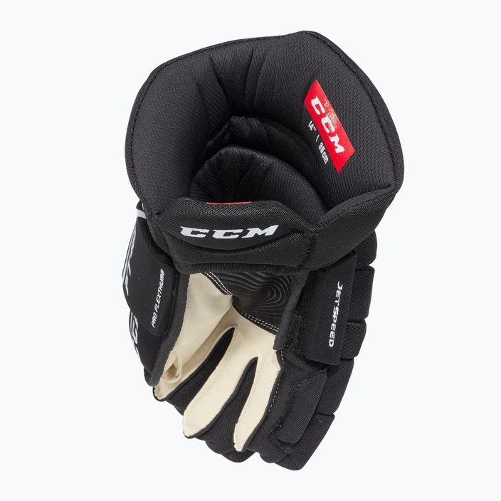 Hokejové rukavice  CCM FT485 SR black/white 4