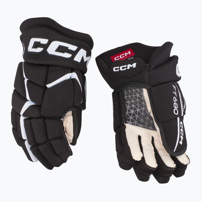 Hokejové rukavice  CCM JetSpeed FT680 SR black/white 2