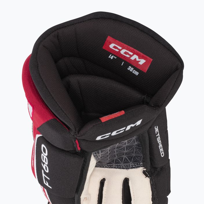 Hokejové rukavice  CCM JetSpeed FT680 SR black/red/white 4