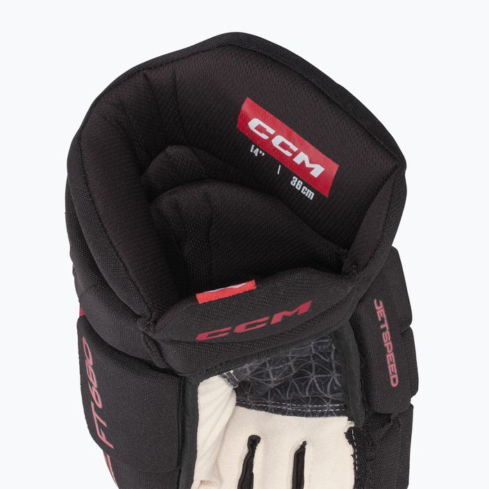 Hokejové rukavice  CCM JetSpeed FT680 SR black/red 4