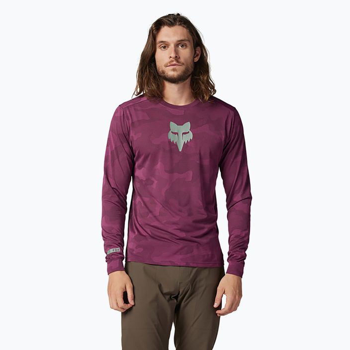 Pánské cyklistické tričko Longsleeve Fox Racing Ranger Tru Dri sangria