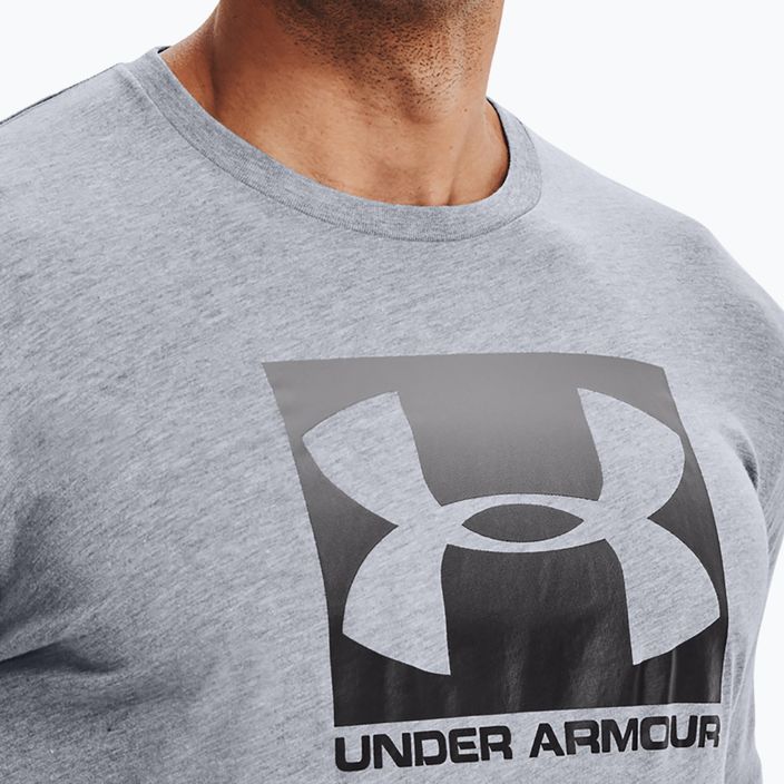 Pánské tričko Under Armour Boxed Sportstyle steel light heather/graphite/black 4