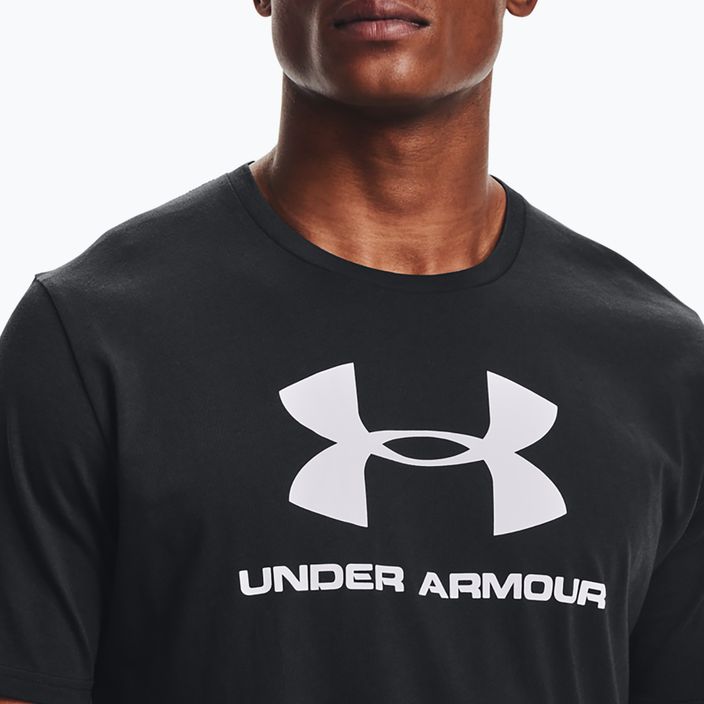 Under Armour UA Sportstyle Logo SS pánské tréninkové tričko černé 1329590 4