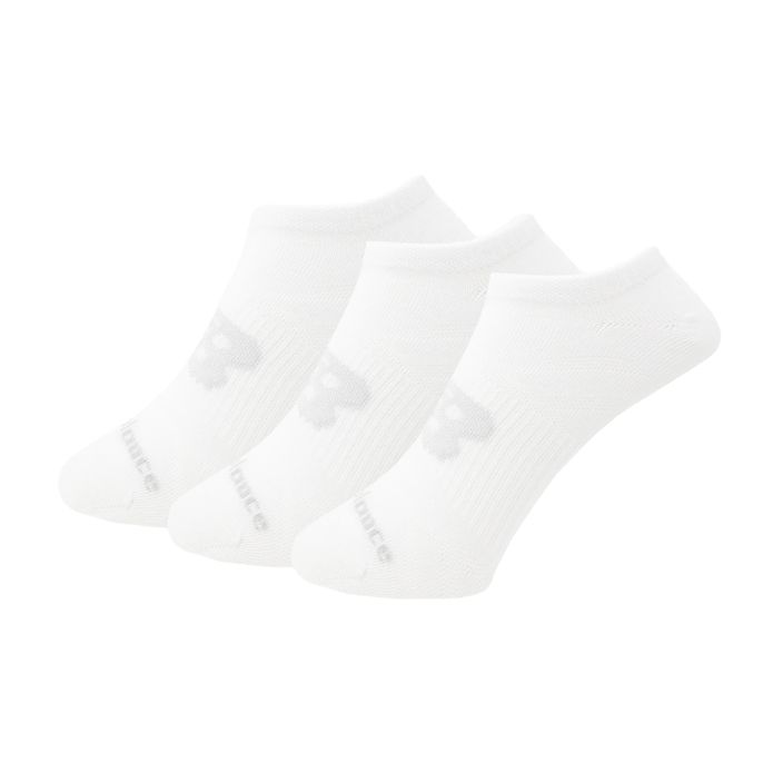 New Balance Flat Knit No Show ponožky 3 páry bílé 2