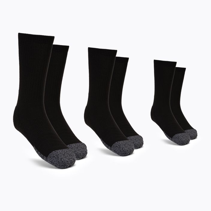 Under Armour Heatgear Crew pánské sportovní ponožky 3 páry černé 1346751