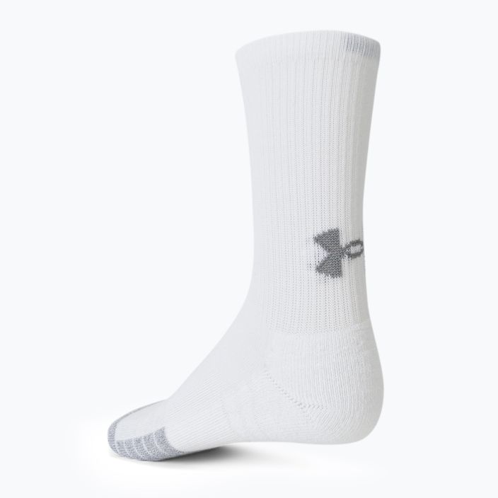 Under Armour Heatgear Crew sportovní ponožky 3 páry bílé 1346751 3