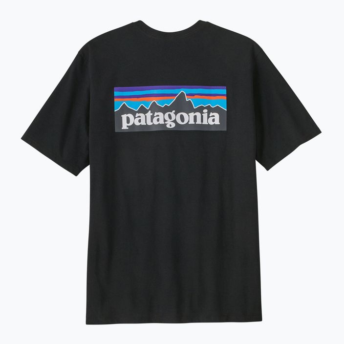 Pánské trekingové tričko Patagonia P-6 Logo Responsibili-Tee black 3