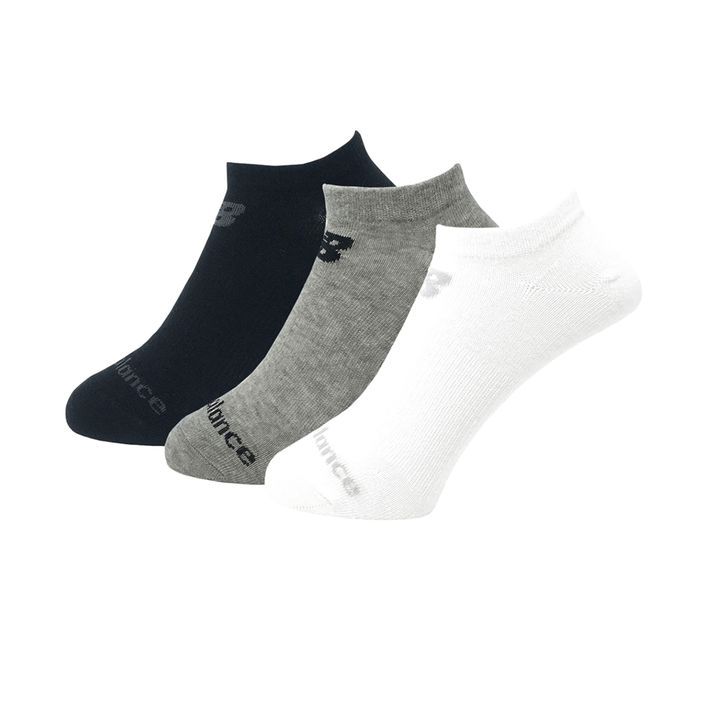 New Balance Performance Cotton Flat ponožky 3 páry bílé/černé/šedé 2