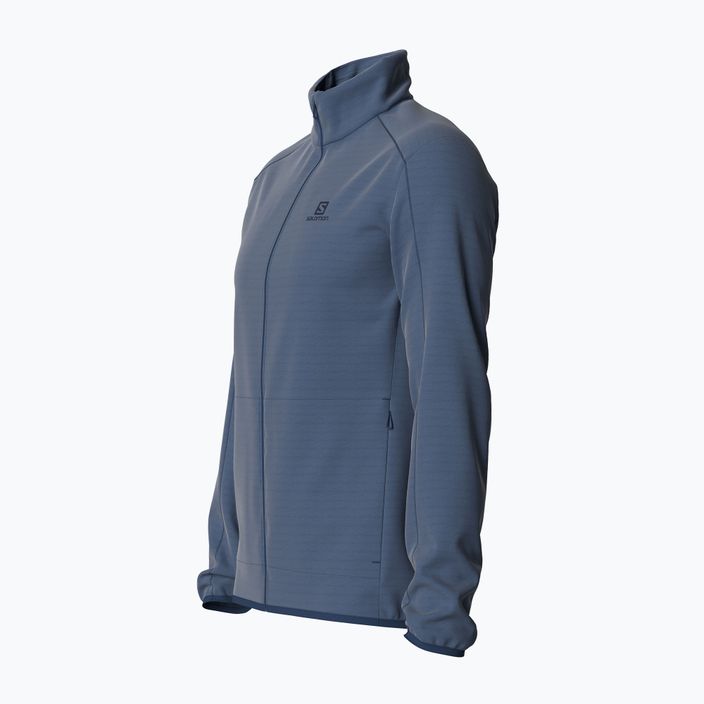 Pánská fleece mikina Salomon Outrack Full Zip Mid modrá LC1711400 4
