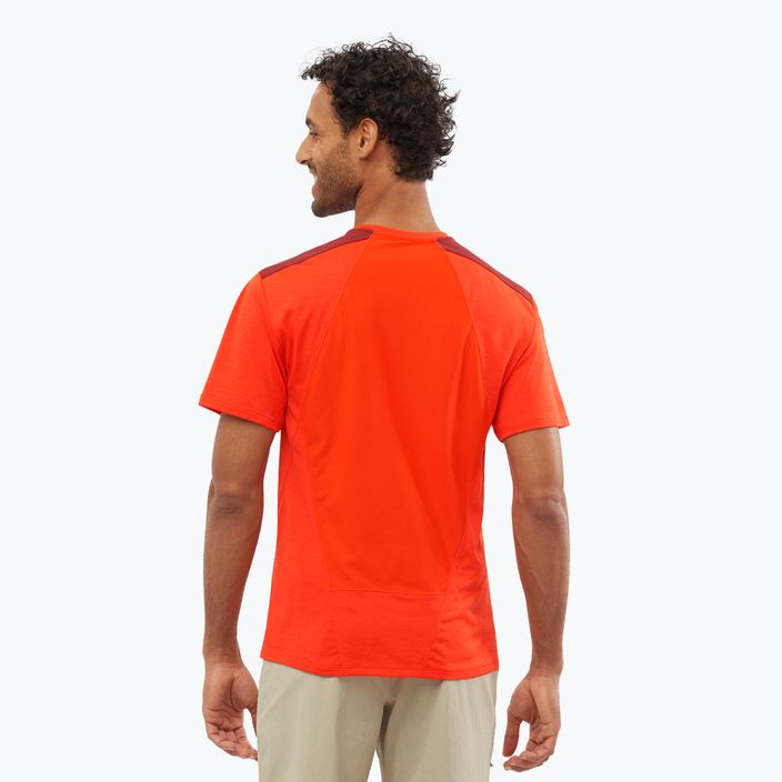 Pánské trekingové tričko Salomon Outline SS červené LC1715200 2