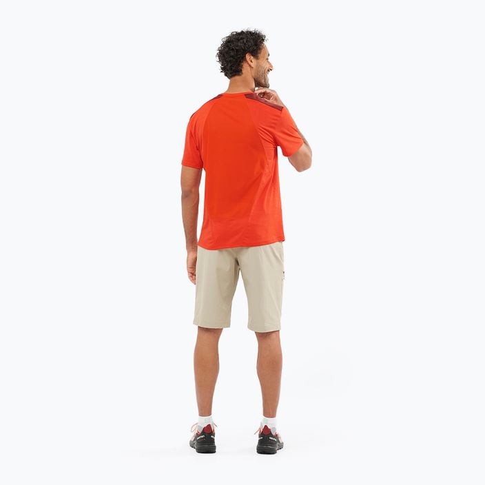Pánské trekingové tričko Salomon Outline SS červené LC1715200 4