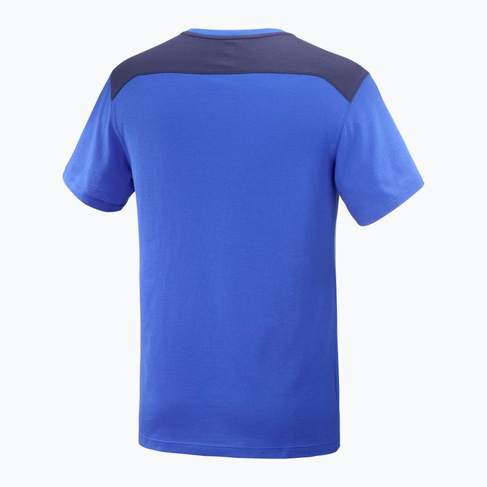 Pánské trekingové tričko Salomon Essential Colorbloc modré LC1715900 2