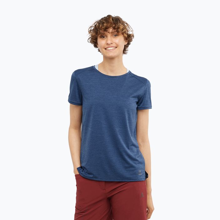 Dámské trekingové tričko Salomon Outline Summer SS tmavě modré LC1708700 2