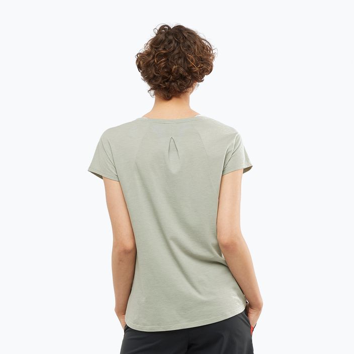 Dámské trekingové tričko Salomon Essential Shaped SS zelené LC1739600 4
