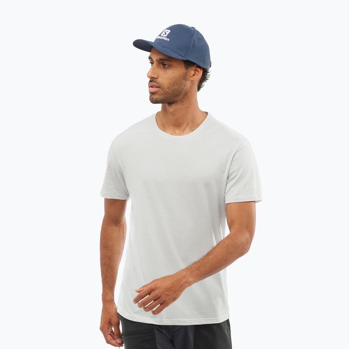 Pánské trekingové tričko Salomon Essential Colorbloc bílé LC1715800 2