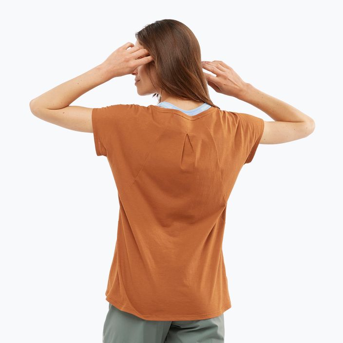 Dámské trekingové tričko Salomon Essential Shaped SS oranžové LC1700900 3