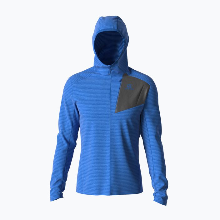 Pánská fleece mikina Salomon Outline FZ Hoodie modrá LC1787900 2
