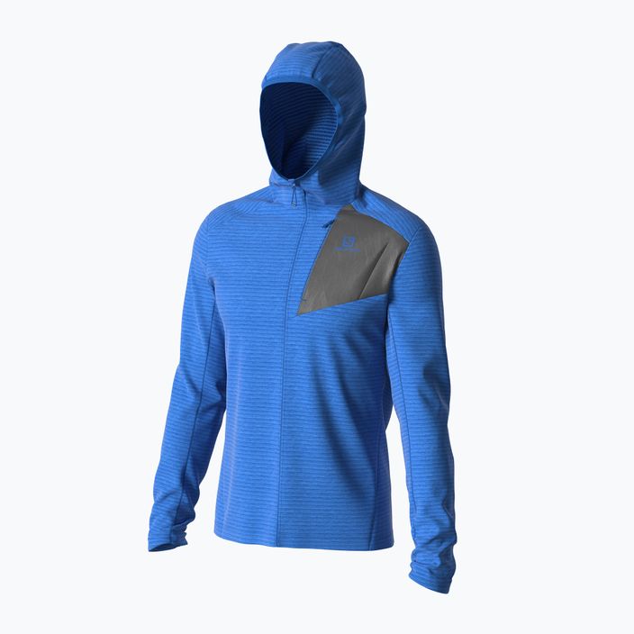 Pánská fleece mikina Salomon Outline FZ Hoodie modrá LC1787900 4