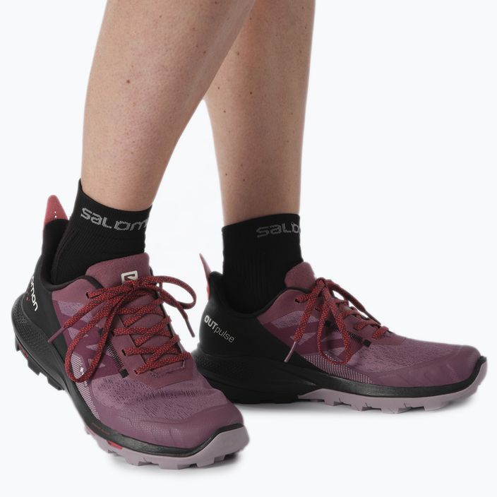 Dámská trekingová obuv Salomon Outpulse GTX černo-růžová L41689700 16