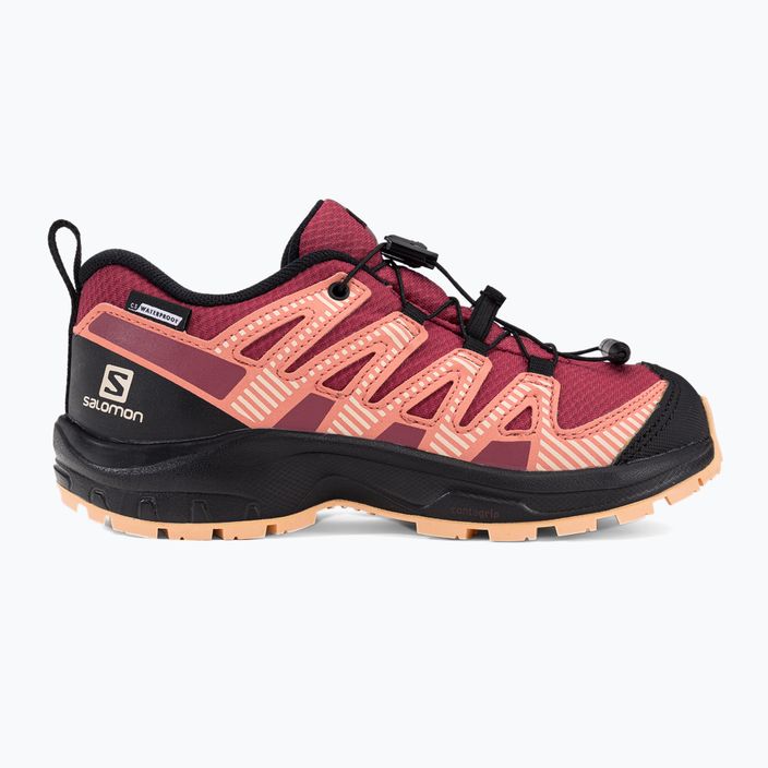 Dětské trekingové boty Salomon XA Pro V8 CSWP červené L41614400 2
