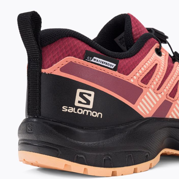 Dětské trekingové boty Salomon XA Pro V8 CSWP červené L41614400 8