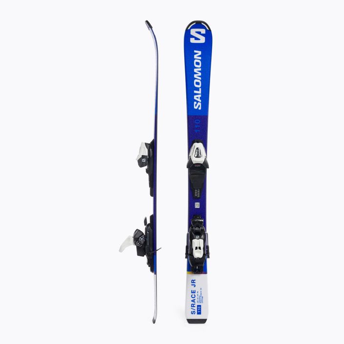Dětské sjezdové lyže Salomon S Race Jr. + C5 blue L47042100 2