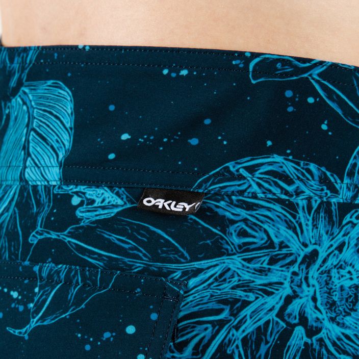 Pánské plavecké šortky Oakley Ohana Floral 20' modré FOA403022 5